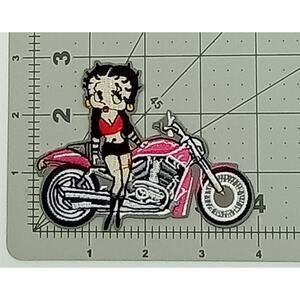 Betty Boop Motorcycle Embroidered Patch